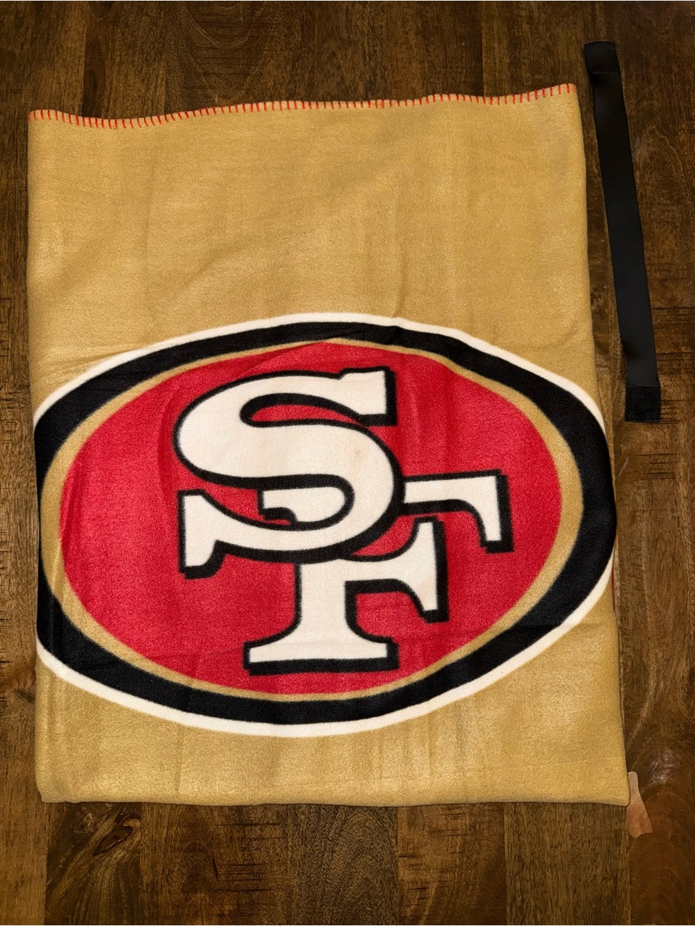 San Francisco 49ers Gold Red Logo Throw